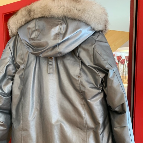 MOOSE KNUCKLES SILVER MEN PARKA LARGE - Picture 6 of 12